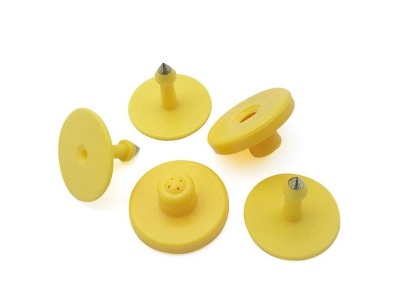 RFID家畜管理追蹤標簽 無源圓形動物耳標 動物標簽